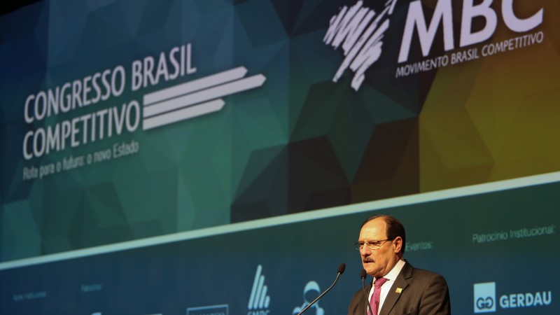 Sartori participou do 14° Congresso do Movimento Brasil Competitivo (MBC) Rota para o futuro: o novo Estado, nesta quarta-feira, em São Paulo.