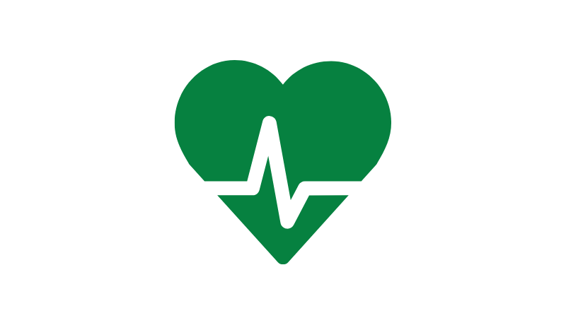 coração saúde verde