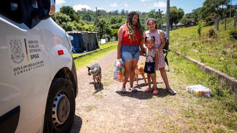 A Aldeia Charrua, em Porto Alegre, foi um dos locais atendidos pela ação dos servidores