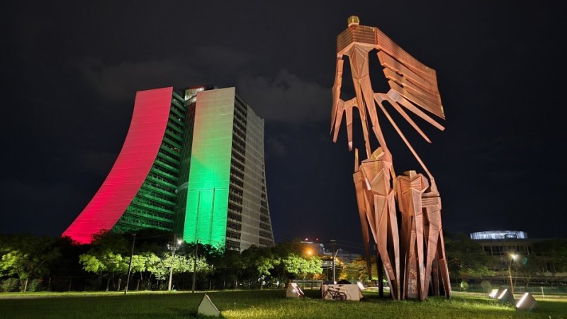 Centro Administrativo Fernando Ferrari (Caff) também faz homenagem aos imigrantes italianos no Estado